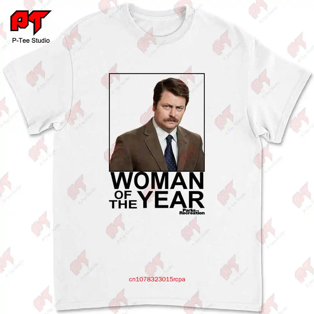 Parks And Recreation Ron Swanson Woman Of The Year T-shirt Q6MT