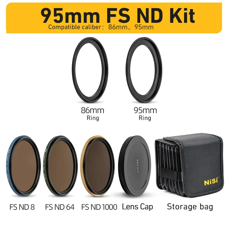 NiSi FS ND Kit FS ND8 ND64 ND1000 Swift System Filter 40.5mm-95mm 67mm 77mm 82mm