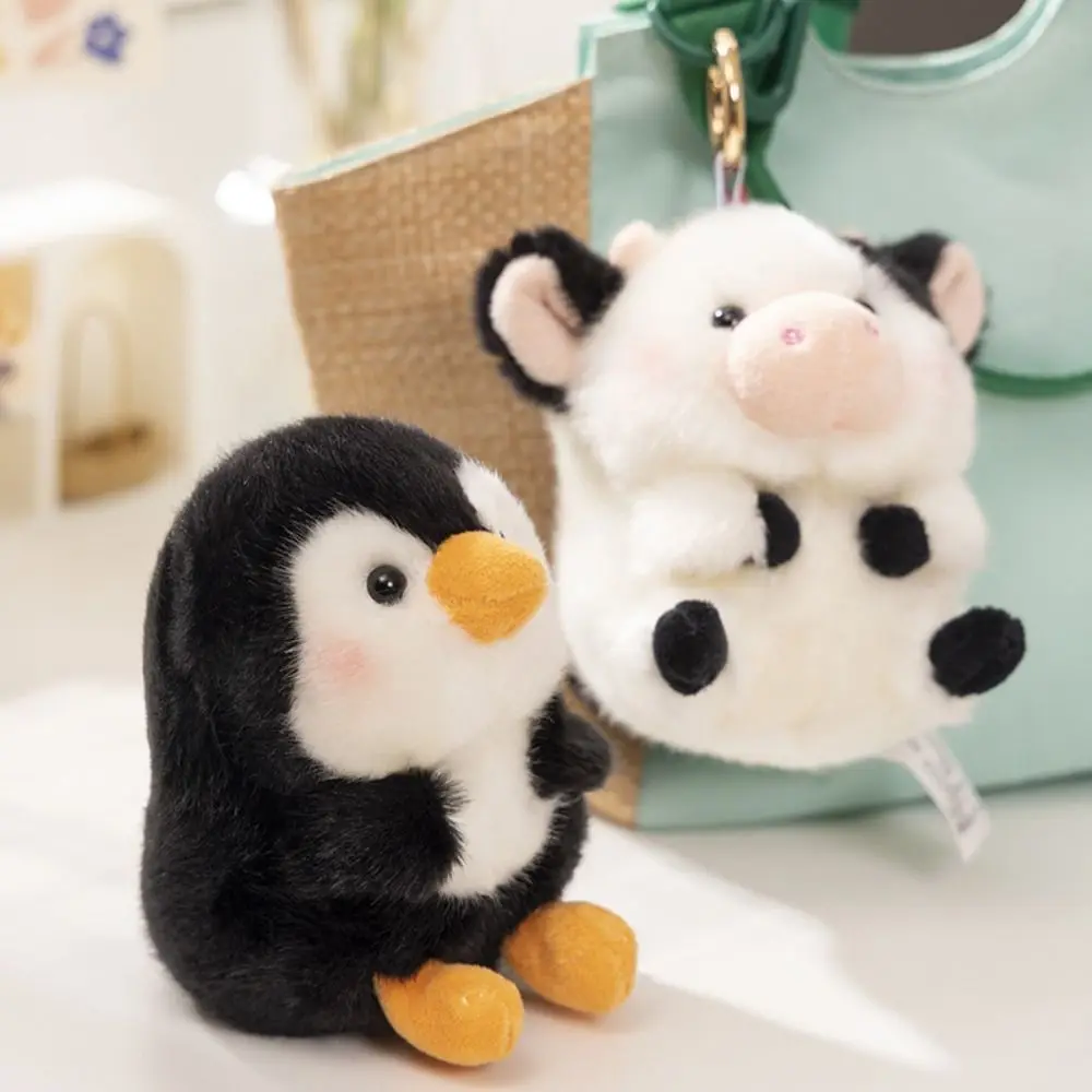 Criceto Peluche Coniglio Bambola Ciondolo Elefante Pinguino Maiale Mucca Portachiavi in peluche Kawaii 13 cm Maiale Coniglio Bambola Peluche Portachiavi Ragazza
