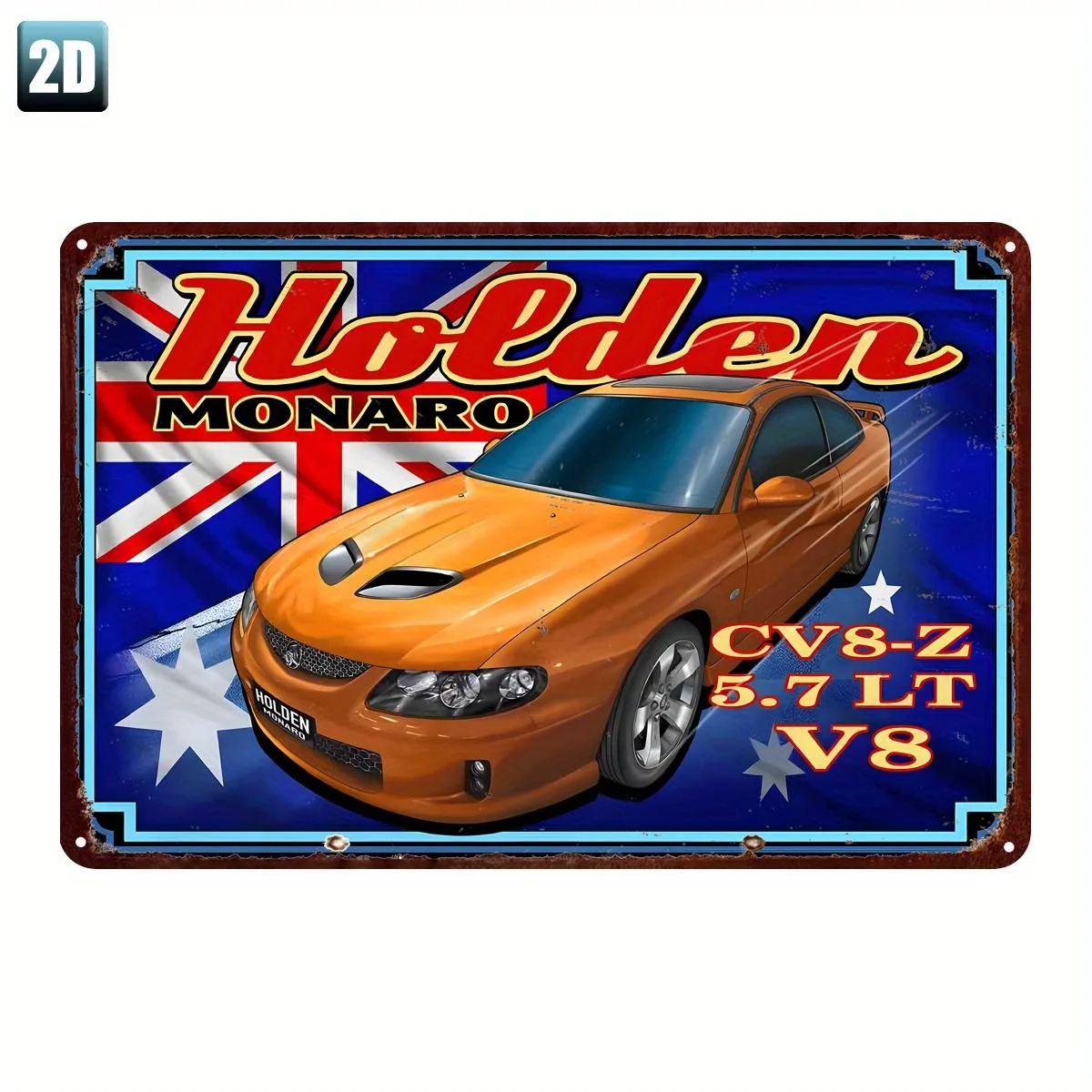 Panneau en étain métallique-Art mural décoratif «Holden Monaro», cadeau en fer pour les passionnés de voitures, Garage, Bar, Restaurant, décoration de porte, Gar