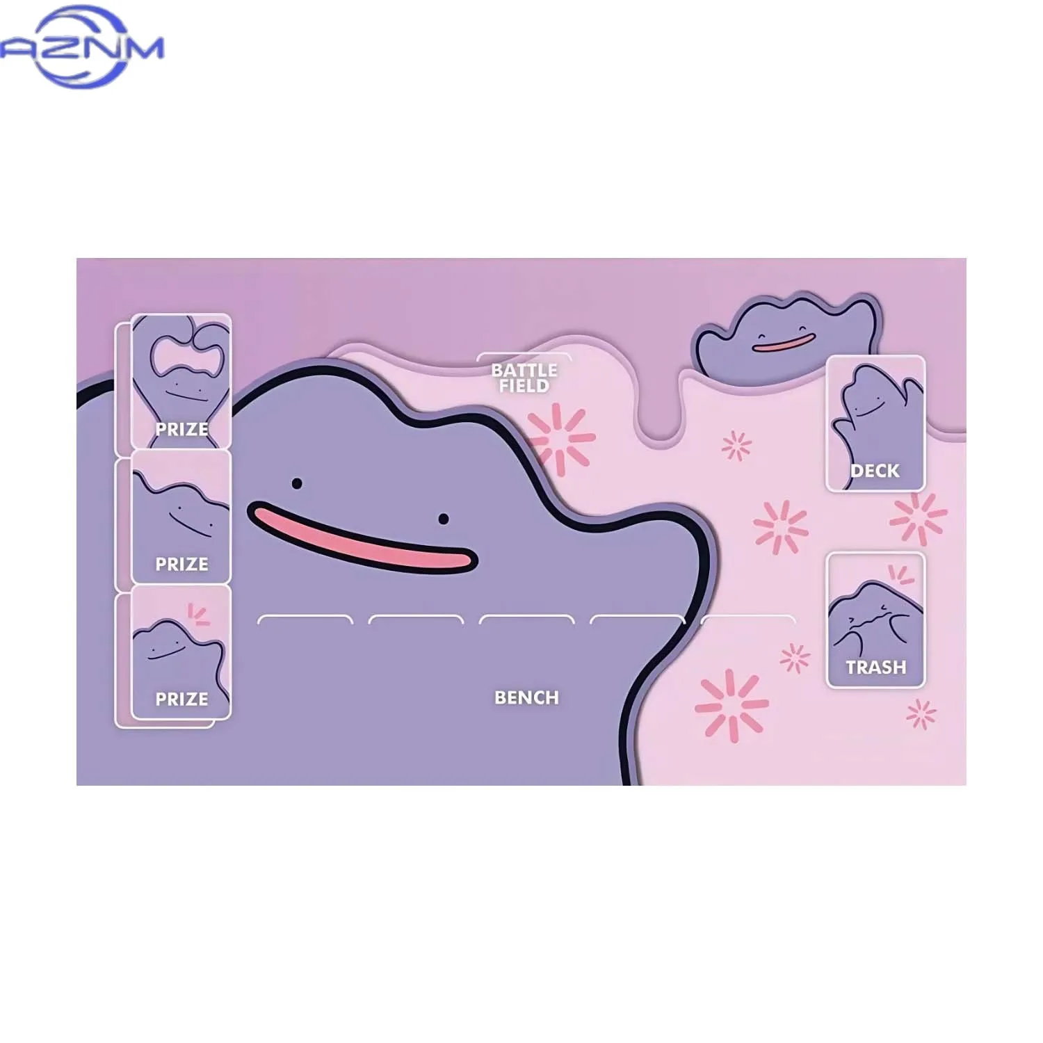 Diy New Cartoon Ptcg Ditto Cute Q Version Card Battle Mat Ptcg Ditto Single Player Board Game Card Battle Card Pad Gift Toys