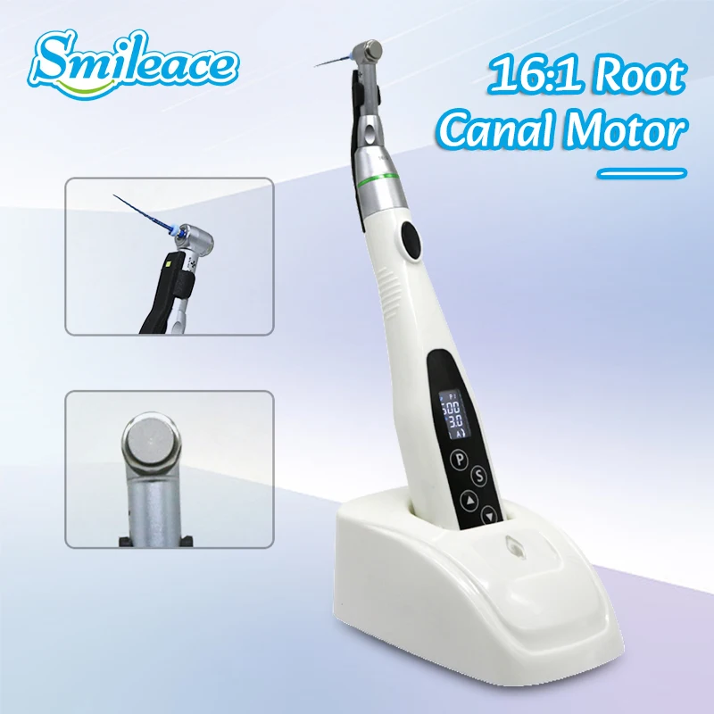 

Dental EndoMotor 16:1 Reduction Endodontic Tools Wireless with LED Light Endo Motor Root Canal Instrument for Dentist