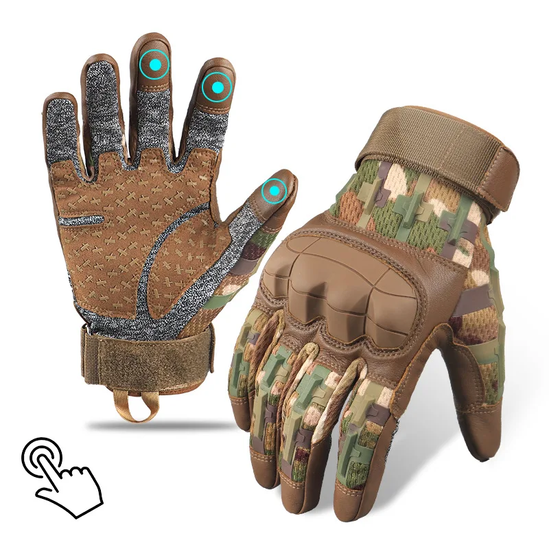 

New Men Touch Screen Anti-cutting Tactical Full Finger Gloves Army Combat Airsoft Paintball Hunting Shooting Driving Work Glove