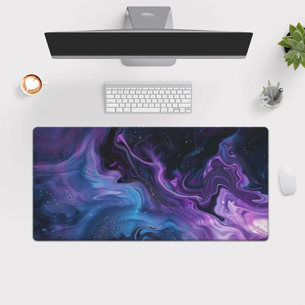 Flat stylish gaming ins style beautiful purple gradient pattern with romantic flowing sand design, sole tapis de souris