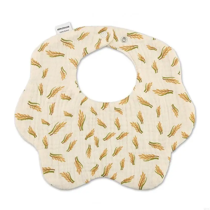 

M89C Детский нагрудник с рисунком из мультфильма, хлопковая дышащая ткань для отрыжки, вращающаяся на 360° упаковка