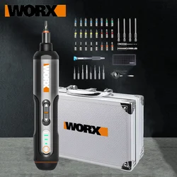 Worx 4V Mini Elektrische Schroevendraaier Set WX240.5 Snoerloze Elektrische Schroevendraaiers Met 40 Bits USB Oplaadbare