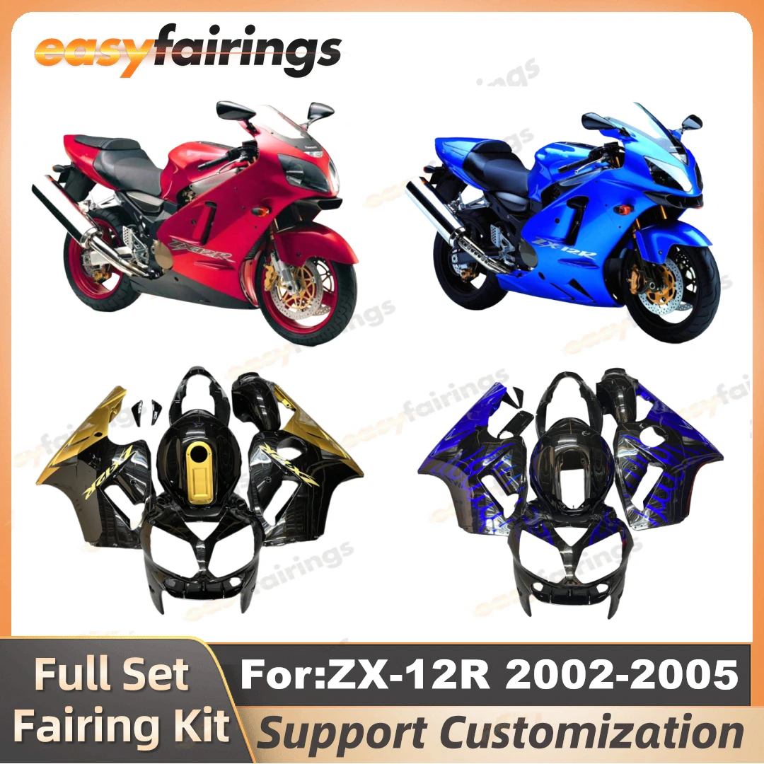 

Новый мотоциклетный комплект ABS подходит для Kawasaki ZX-12R ZX12R 02 03 04 05 zx 12r ZZR1200 2002 2003 2004 2005 Комплекты обтекателей кузова