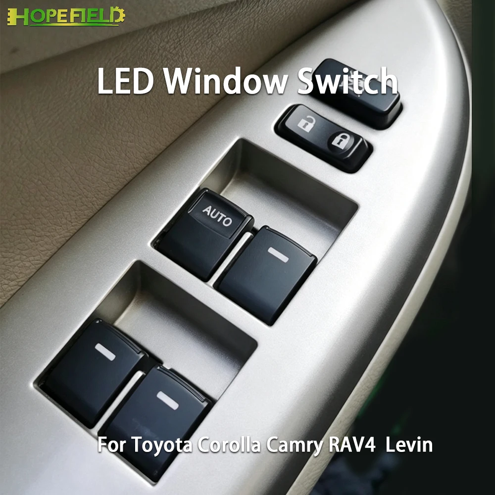 LED Intelligent Glass Lifter Closer Button AUTO Power Window Switch For Toyota Yaris L Sedan 2017 Tundra Solara 2003 Interior