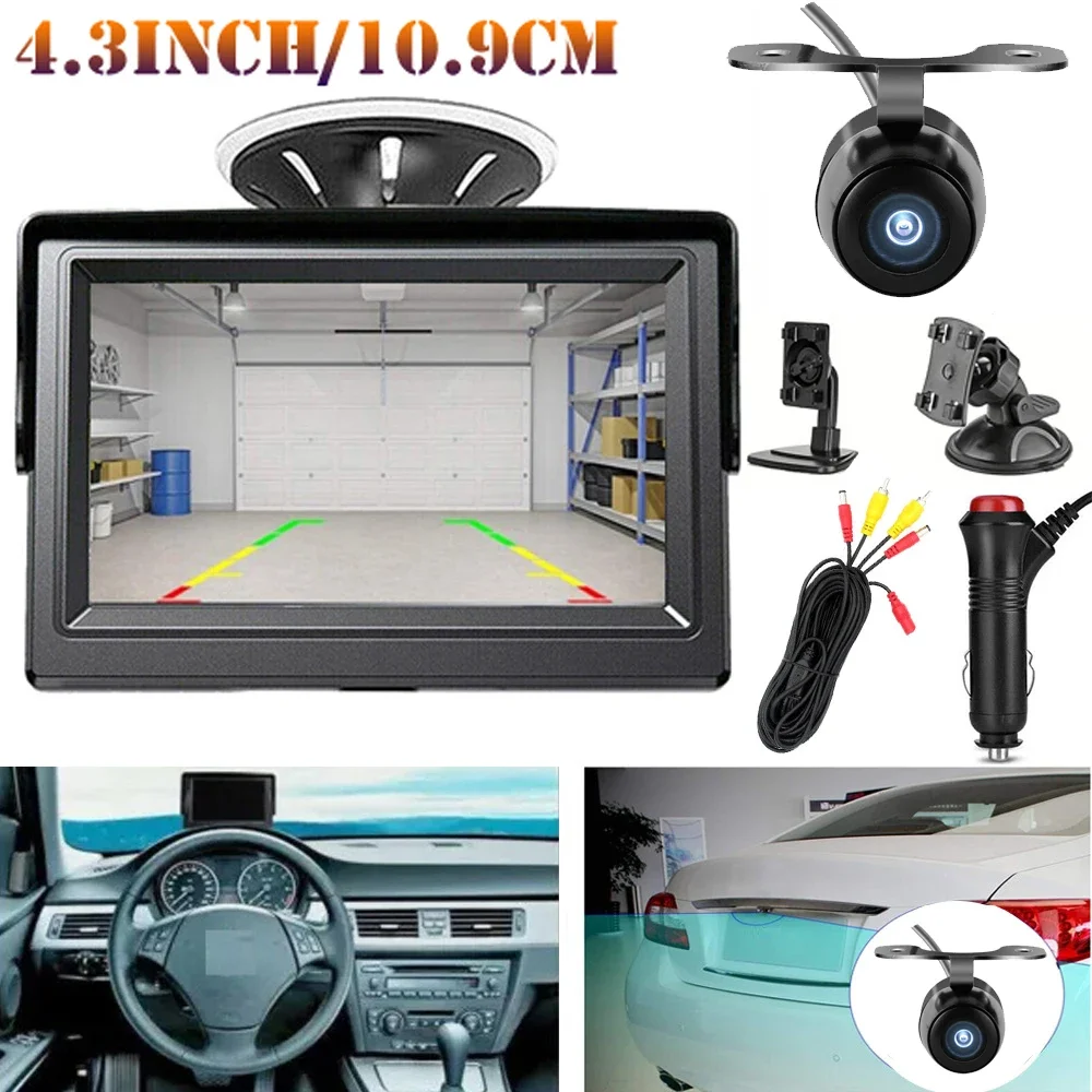 

4.3 Inch Screen Night Vision Reverse Backup Parking Assistance Car Plug Easy Installation Car Acesssories