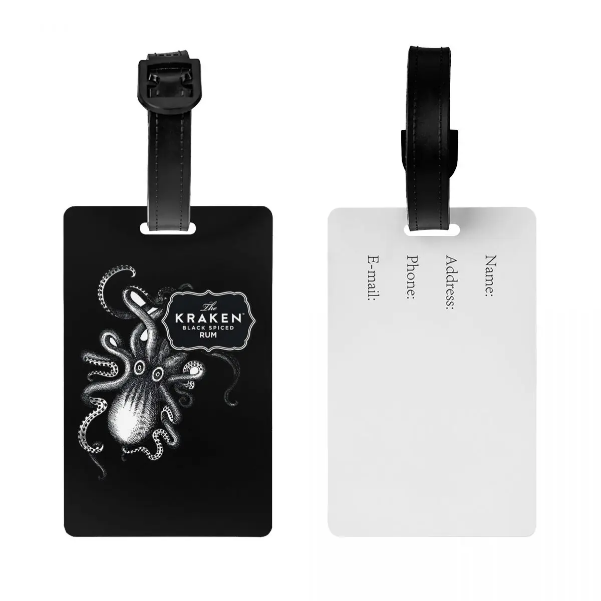 

Багажные бирки Kraken Rum, аксессуары для чемодана, дорожный багаж, держатель этикетки, идентификационное имя, адрес