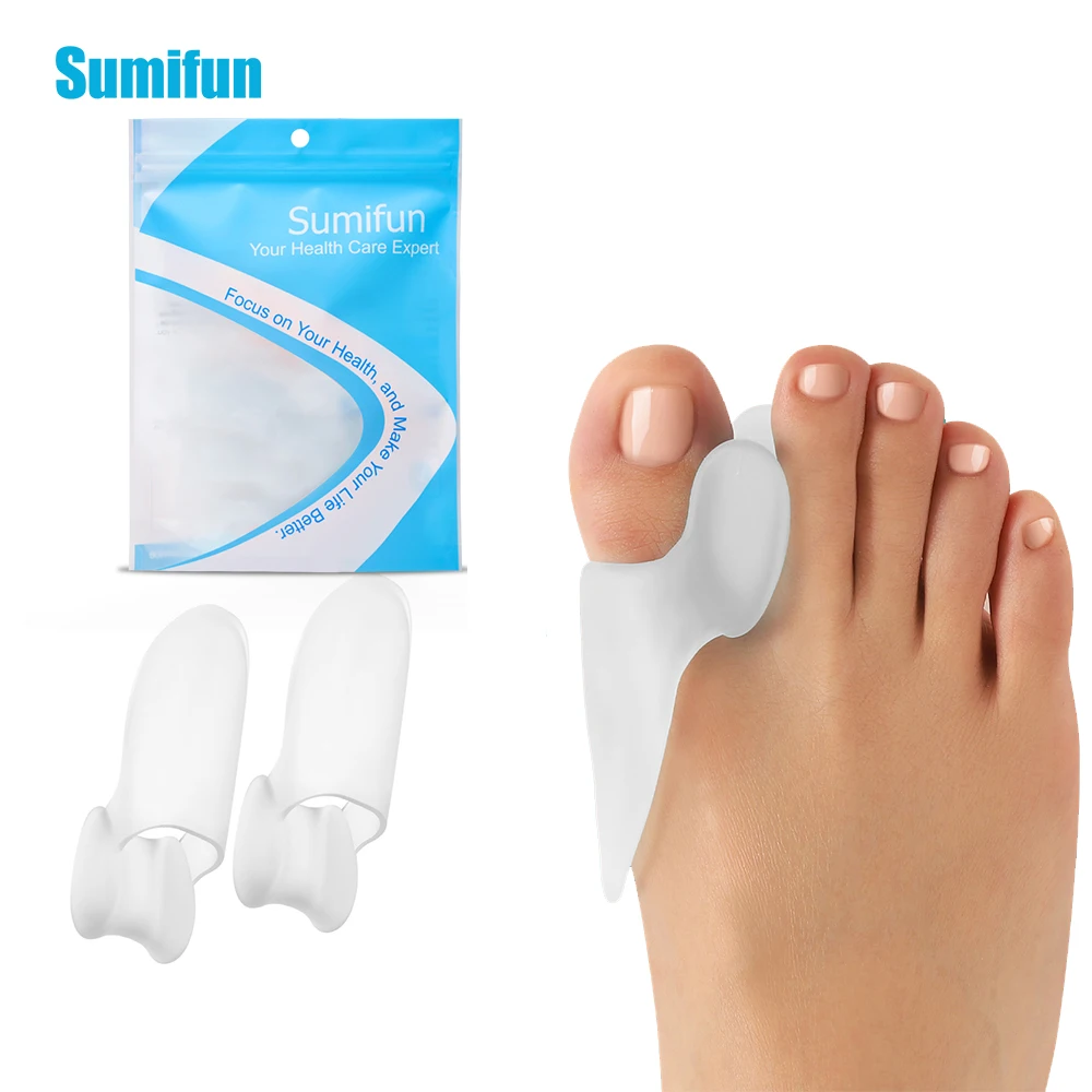 

2Pcs/pair Sumifun Silicone Big Toes Corrector Toe Safe Medical Health Care Pedicure Tool Easy Separator Foot Health Care