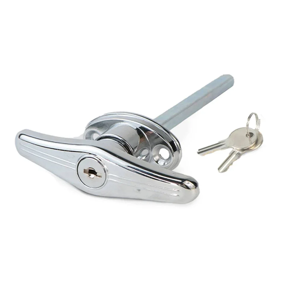 

Garage Door Lock T-Handle Lock Alloy Connecting Rod Chassis T-Handle Door Lock Door Hardware Door Locks 127.6*100.8mm