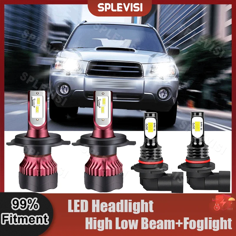 

Super Brighter LED Headlight Hi Low Beam Foglamp CSP Chips For Subaru Forester 1998 1999 2000 2001 2002 270W Light Bulbs Set