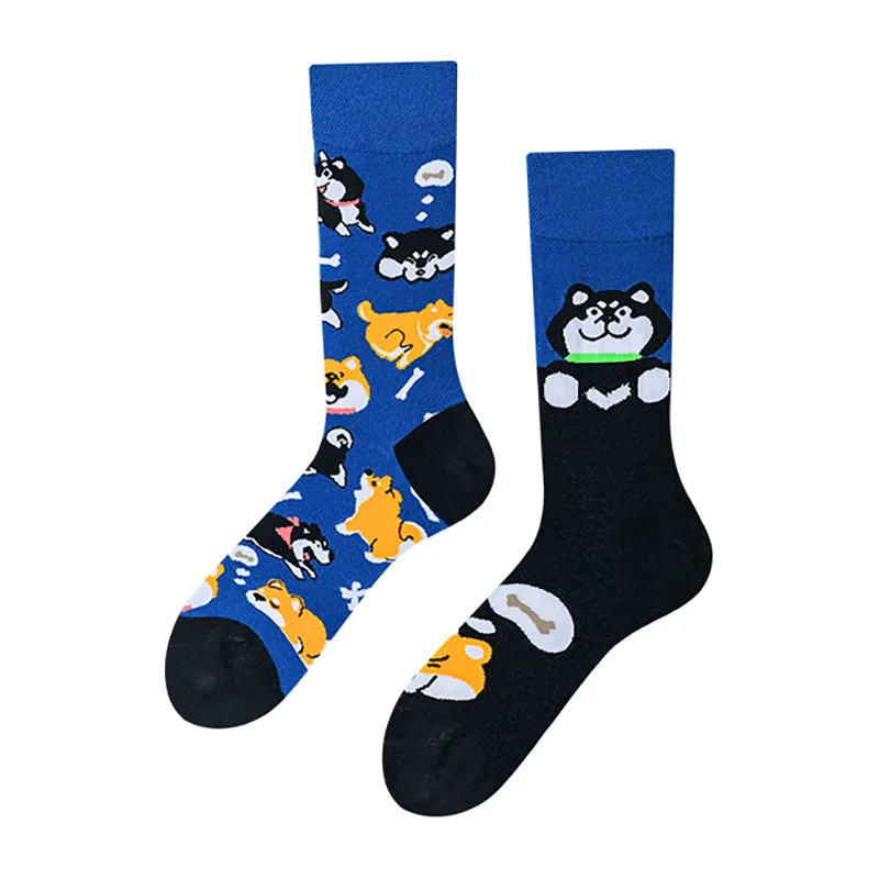 AB Tide-Chaussettes colorées unisexes en coton pour hommes et femmes, chaussettes originales, chat, canard, koala, vache, quatre saisons, cadeau d'anniversaire, 1 paire