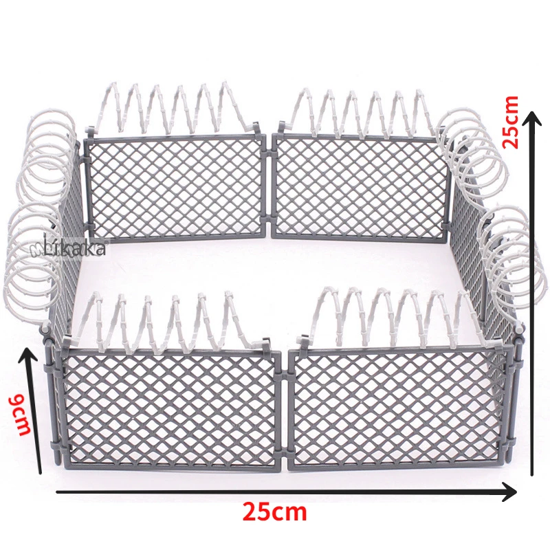 MOC Military Building Blocks DIY Blocks Parts Toys for Boys Wire Mesh Accessories Protective Isolation Net Roadblock War Scene