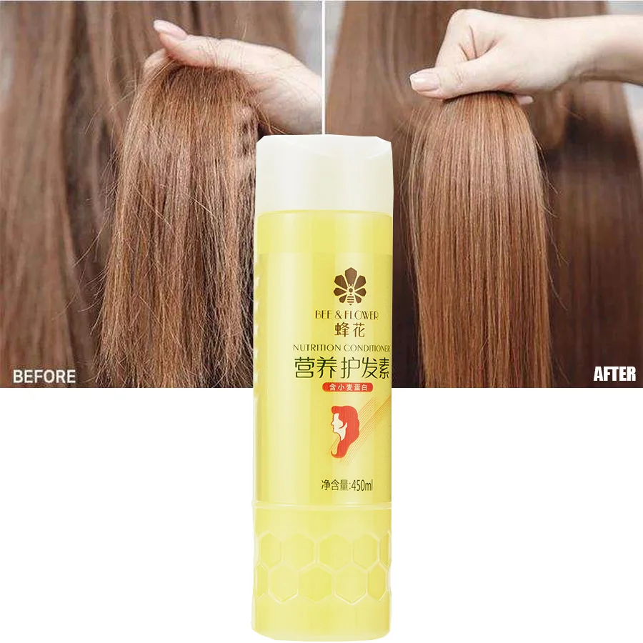 

450ml Hair Oil Conditioner Wheat protein Hair Smoothing Repair Treatment After-Shampo Dry Spray Leave In Conditioner Hair Care