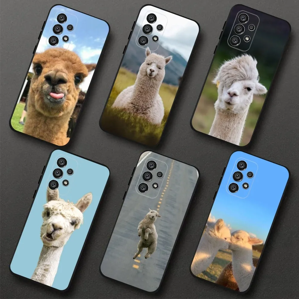 Lama Llama Alpaca  Phone Case For Samsung Galaxy A20,A21s,A22,A31,A32,A52,A53,A72,73,A80,A91 Soft Black Cover