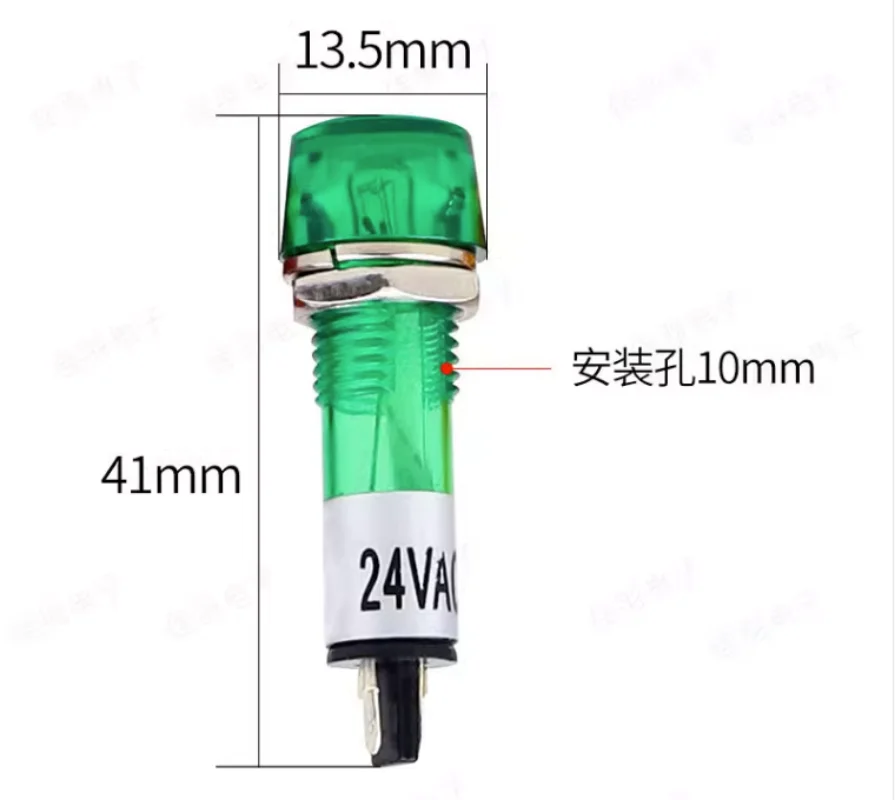 XD10-3 LED Hole10mm Metal Plastic Indicator Light Waterproof Signal Warning Light 12V 24V 220V Wireless Power Supply Red, Green,