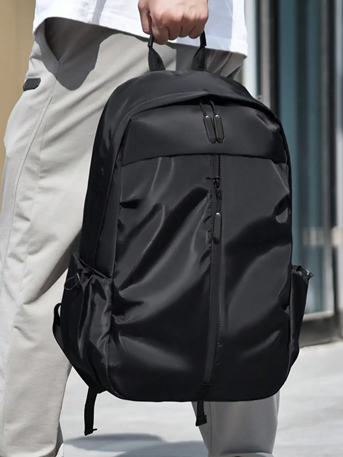Unisex Nylon Backpack In Korean Style With Large Capacity. Durable And Multi-Functional, Fits Laptops, Books And Daily Items. Great For School, SG260109170058609904238