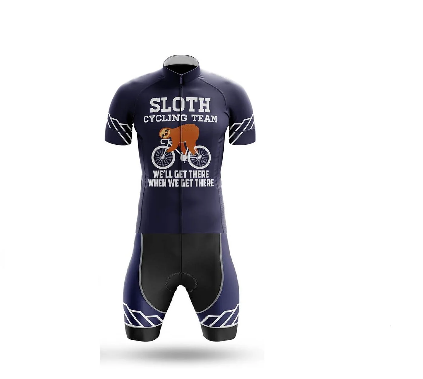 

LASER CUT MEN'S CYCLING WEAR CYCLING JERSEY BODY SUIT SKINSUIT WITH POWER BAND Sloth Cycling TEAM SIZE: XS-4XL