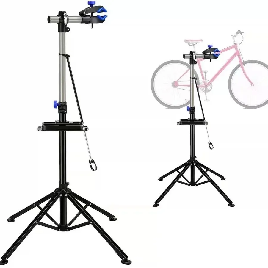 Heavy-Duty Steel Bike Repair Stand - Mountain Bicycle Maintenance Workstation for Workshop & Home