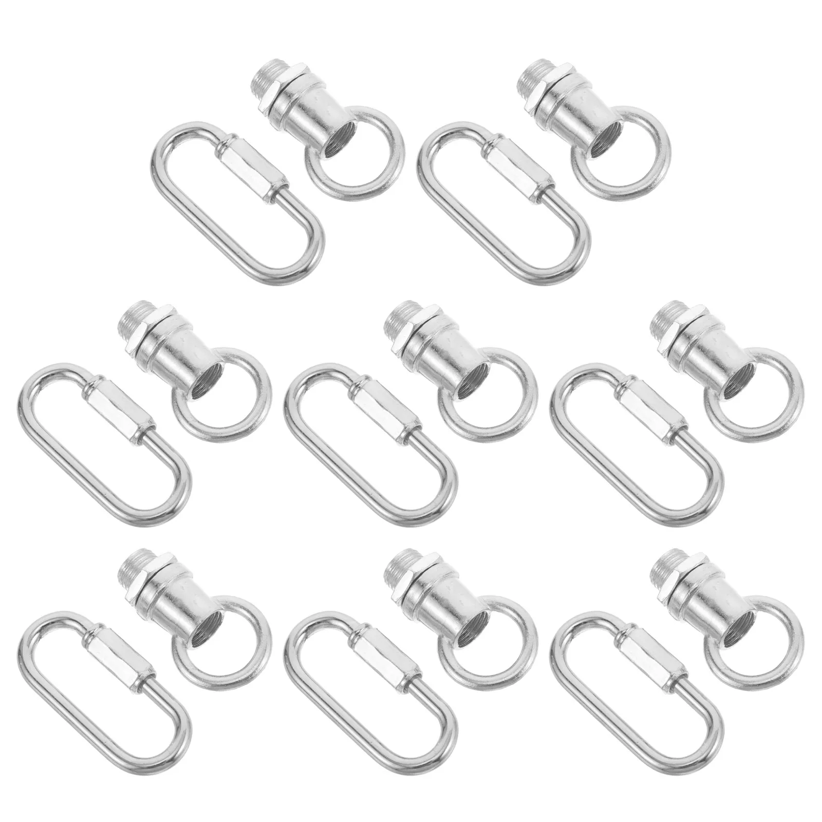 4Set Oval Quick Link Chandelier Hook M10 Lamp Hanging Loop Silver Closed Ring Pendant Light Fixture Suspension Loop