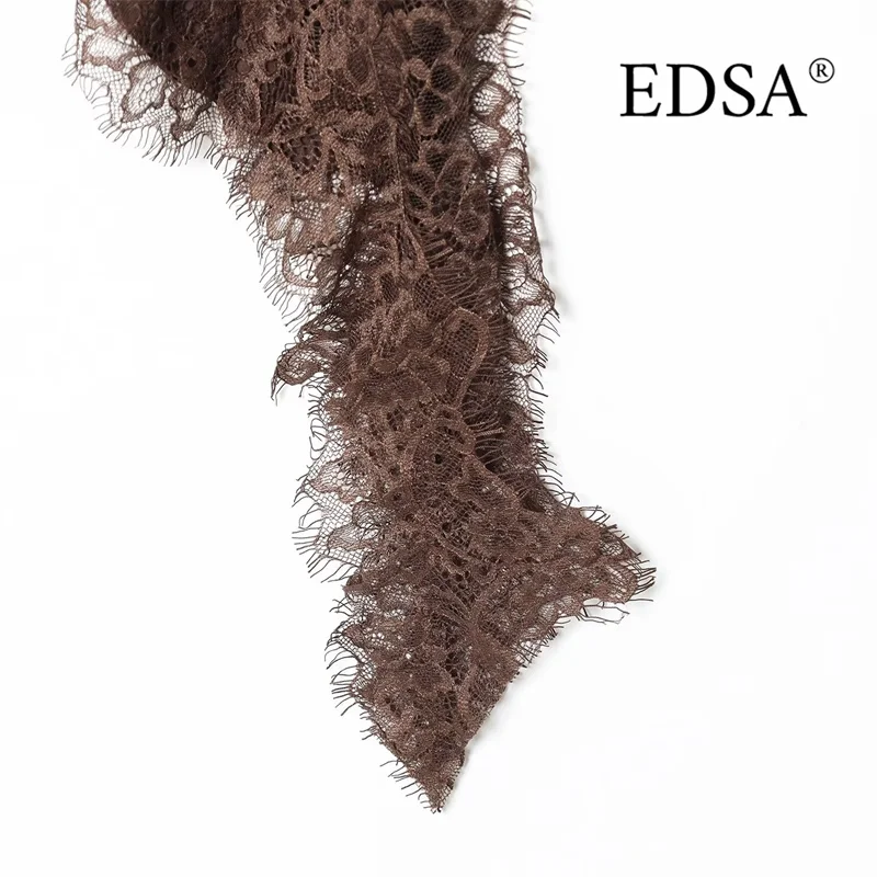 EDSA Damen-Midirock mit asymmetrischer Spitze, Nahtverschluss, hohe Taille, Frühling und Sommer, lässige Urlaubsröcke ﻿ Frauen