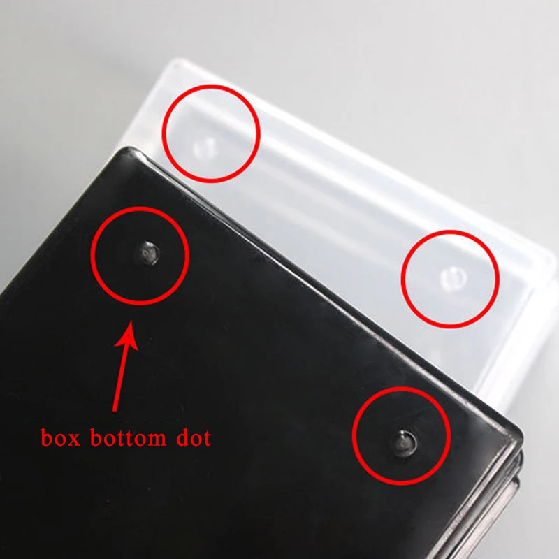 Black/Clear Plastic Storage Box With Snap Desktop Paper Clip Stationery Organizer Multifunctiona Rectangle Classification Box