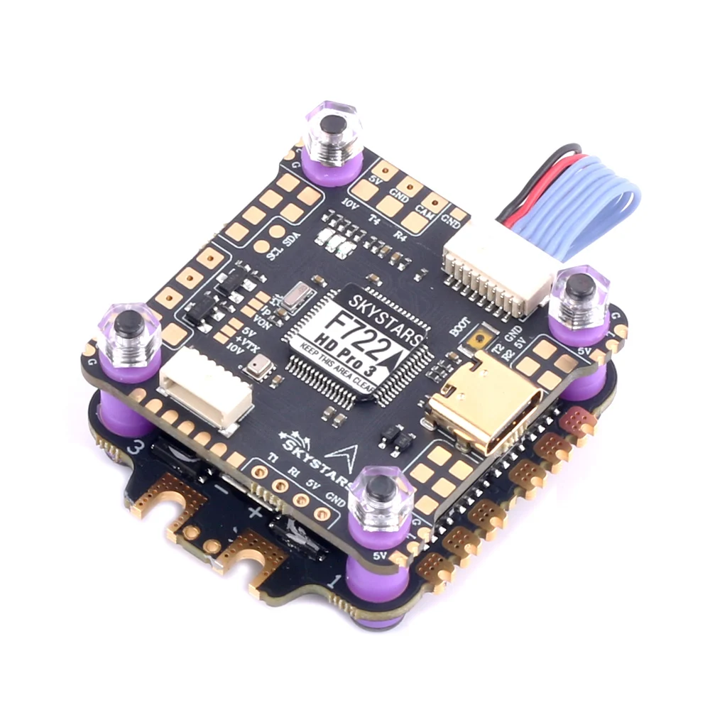 Skystars F7 F722HD PRO4 Flight Controller OSD MPU6000 45A/60A 128K AM-32 3-6S  ESC Stack 30.5mm FPV Racing Drone Quadcopt