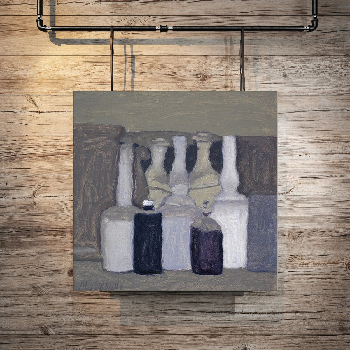100% handmade Abstract Oil Painting Reproduction on Linen Canvas,Still Life ,flowerby Giorgio Morandi, Museum Quality