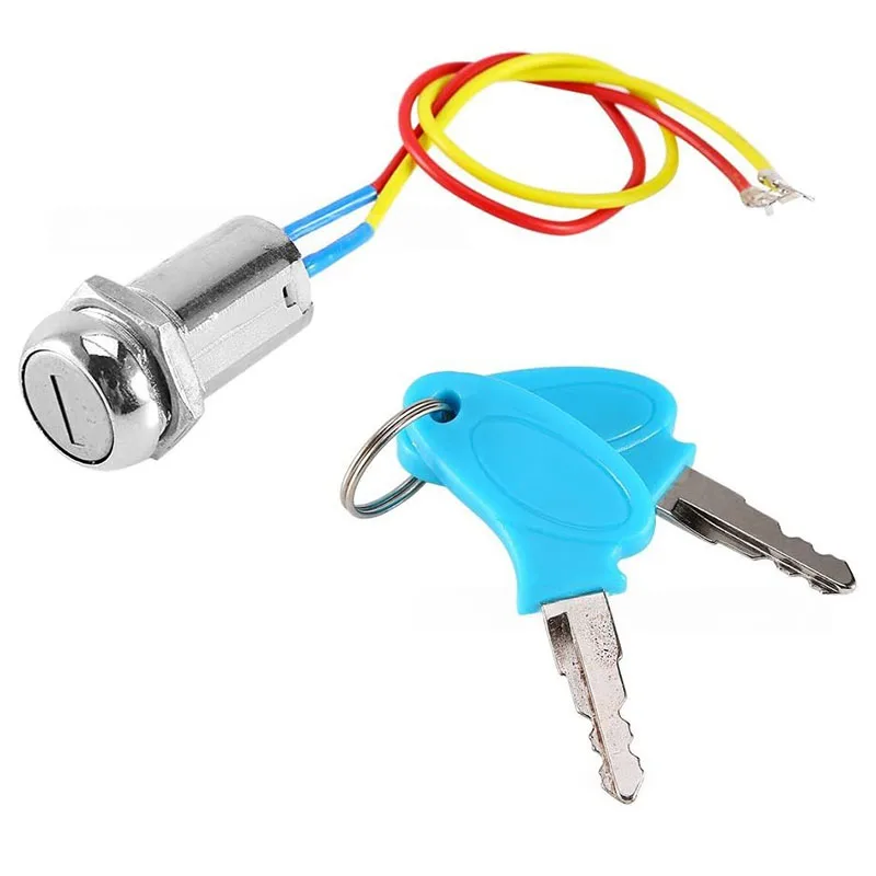 

Набор ключей зажигания, замок, 2 провода для мини-мото, карманный велосипед для грязи, квадроцикла, мопеда, картинга, скутера