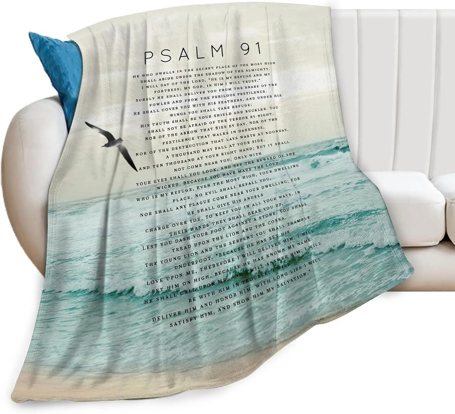 

Христианское Библейское одеяло Псалом 91, одеяло для христианских подарков и декора, одеяло с религиозными библейскими стихами для женщин, мужчин, девочек и мальчиков