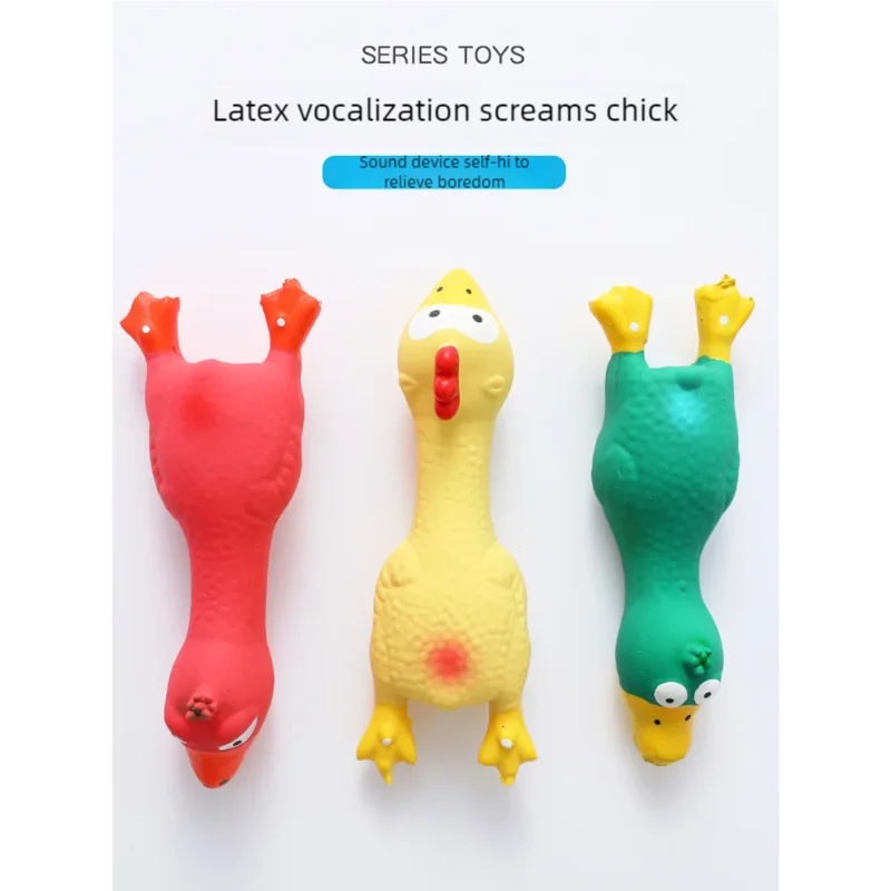Quietschendes Hundespielzeug aus Gummi, bissfestes Latex-Kauspielzeug in Tierform, Welpenspielzeug mit Geräusch, Haustierbedarf für kleine und mittelgroße Hunde – Detail 1