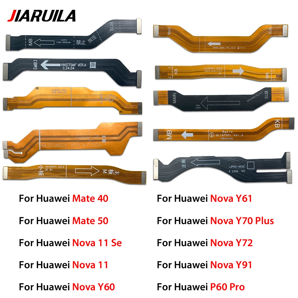 

Верхняя основная гибкая плата для Huawei Mate 40 Pro 50 Nova 11 Y60 Y61 Y70 Plus Y72 Y91 P60 Pro, подключение материнской платы к ленту ЖК-экрана