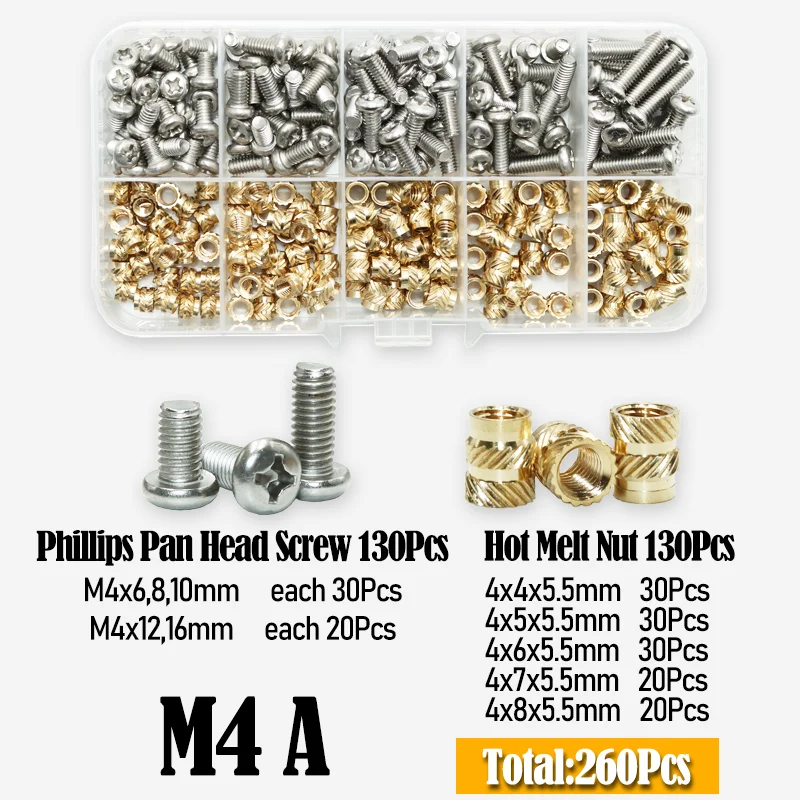 Wärme Set Einsatz Lötkolben Spitze Kopf M2 M3 M4 Hot Melt Einsätze Mutter Messing Schraube Eingebettet Gewinde Einsetzen Kit Kunststoff 3d Druck