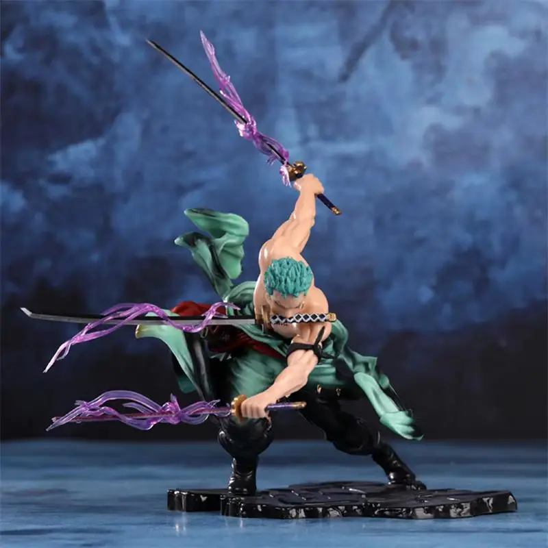 Figurki One Piece 10CM Anime GK Roronoa Zoro Trójciężarowiec Sa-maximum PVC Figurka Kolekcjonerska Model Lalka Prezent dla Dzieci
