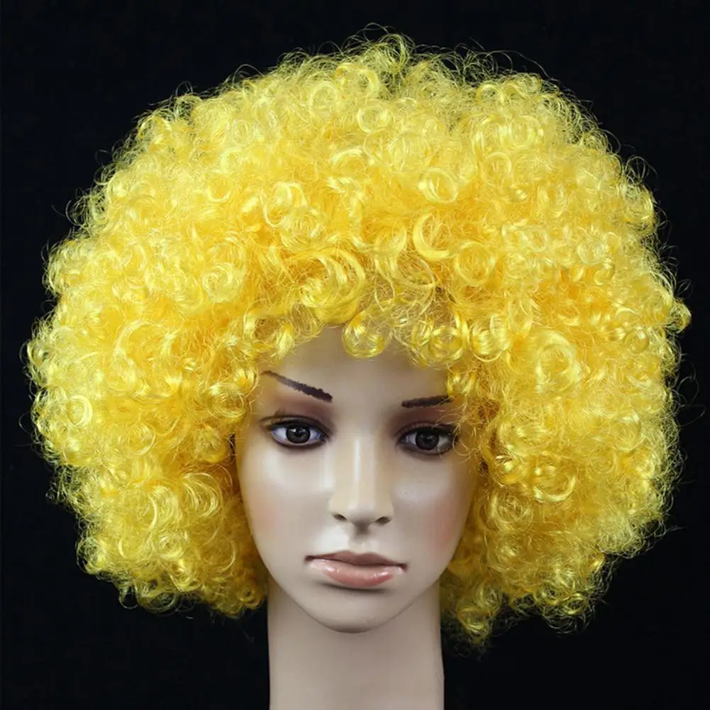 Clown Party Hats Wavy Clown Head Disco Wig Kids Adult Halloween Cosplay Costume Performance Wavy Curly Clown Wig Explosion Wigs