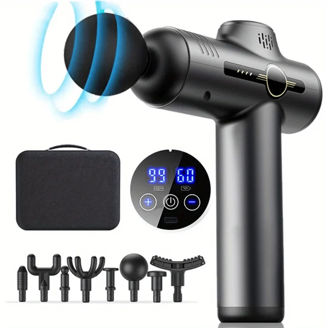 Pistolet de Massage Portable à vibrations pour Fascia, pour le corps, le cou, le dos, Relaxation musculaire profonde, Fitness, amincissant, une tête 1