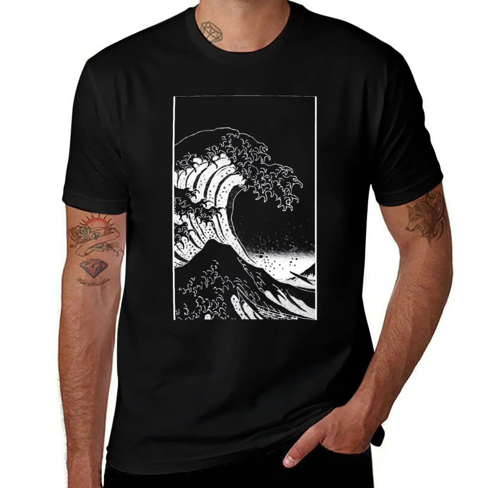 

Great Wave Aesthetic T-Shirt shirts graphic tee blue archive cheap stuff mens t shirts pack