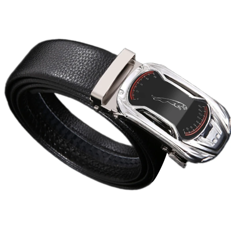 Stylish Black Leather Belt Versatiles Men's Leather Belt Dating Night Belt Drop Shipping