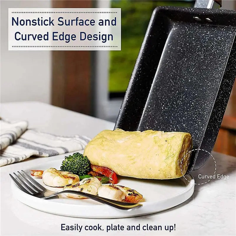 Y50A-2X Tamagoyaki Pan Japanese Omelette Pan, Non-Stick Pan Coating Square Egg Pan Frying Pan To Make Omelets Or Crepes