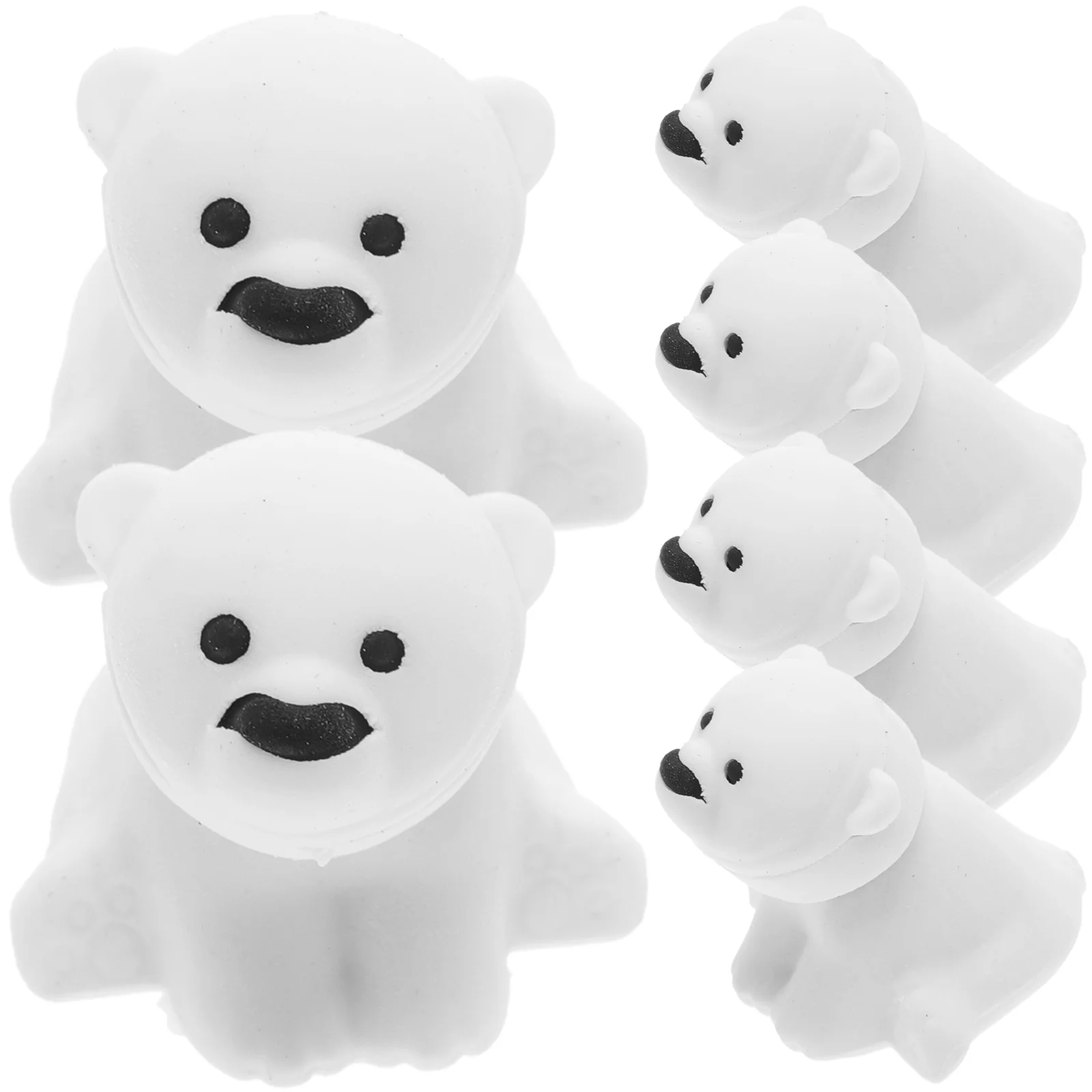 

20 Pcs Erasers Toys Party Favors Polar Bear Baby Adorable Pencil Miniature White