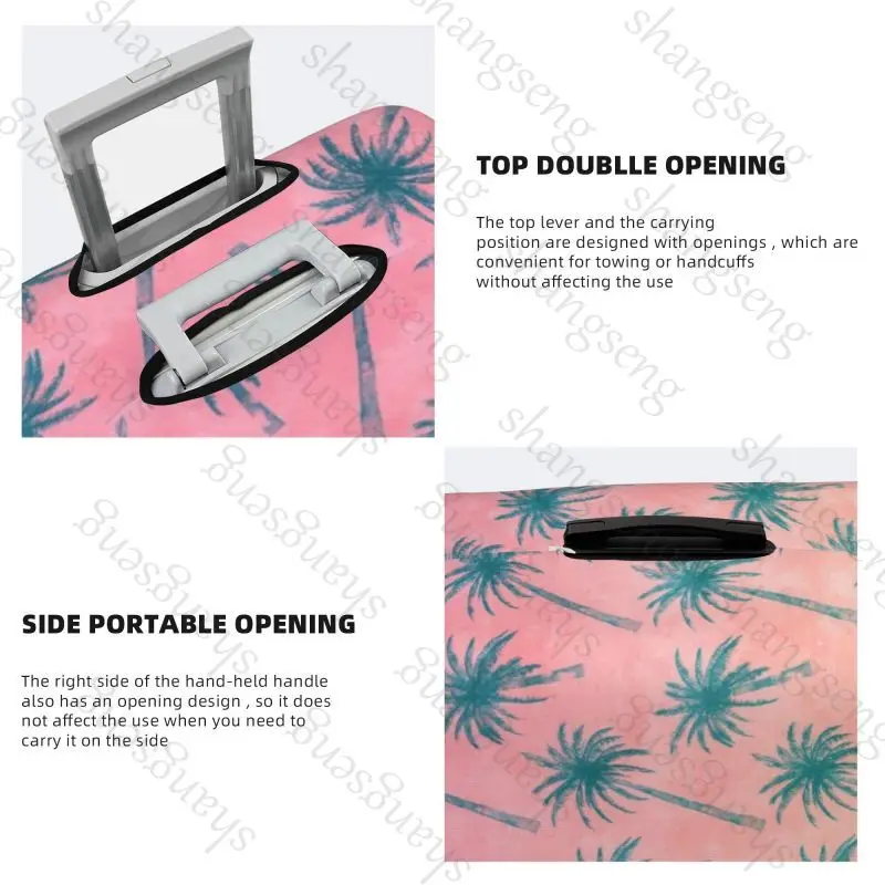 Coconut Tree Travel suitcase protective case, suitcase cover, elastic protection, washable Luggage cover, 18-32 in