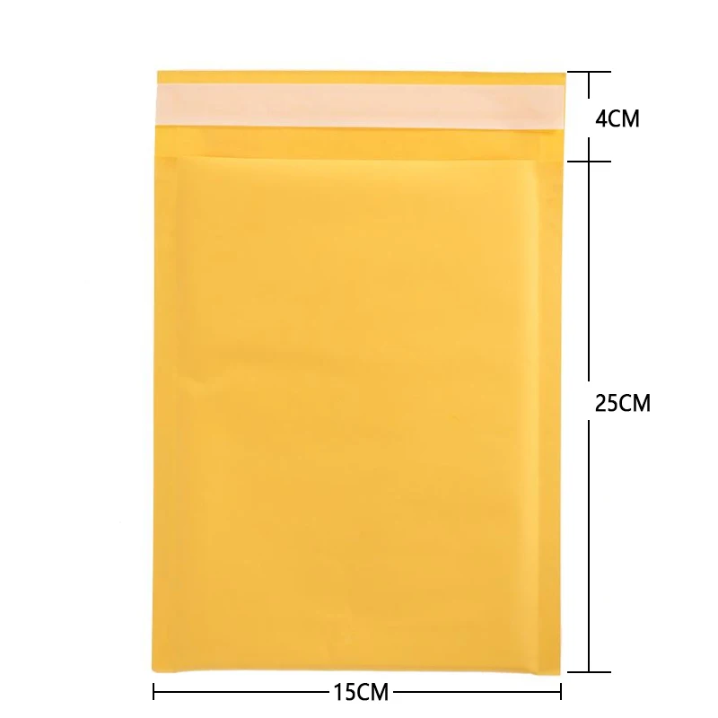 50PCS กระดาษคราฟท์ฟองซองกระเป๋า Bubble Mailing Bag Mailers จัดส่งซองจดหมายอุปกรณ์ธุรกิจขนาดต่างๆ