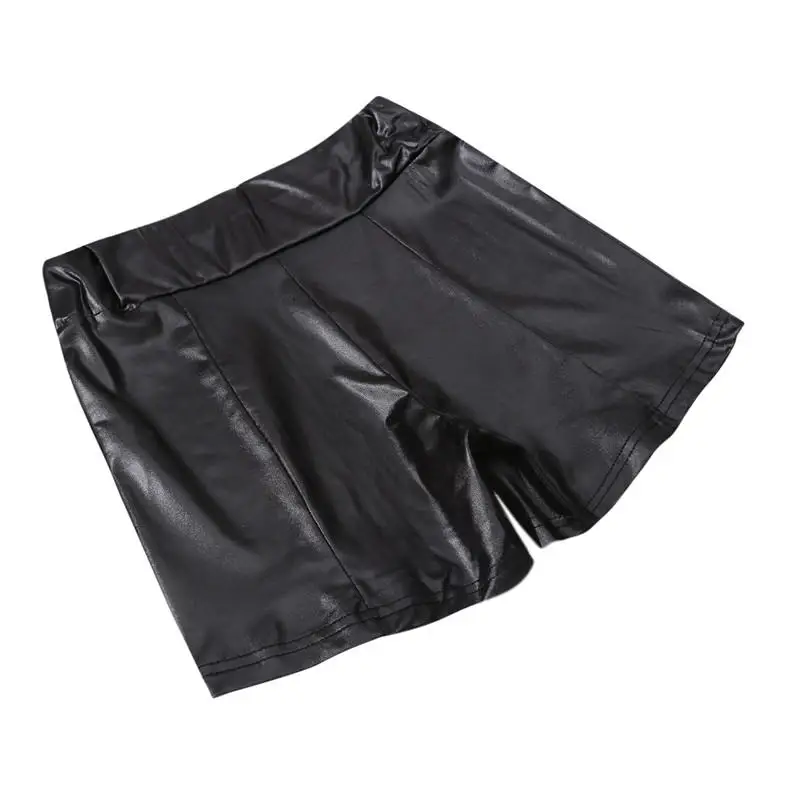 2026 Sexy Damen-Shorts Glänzende Elastische Hochtaillierte Glänzende Kunstleder-Kurzhosen Schlanke Heiße Tanz-Clubwear Mini-Shorts – Detail 14