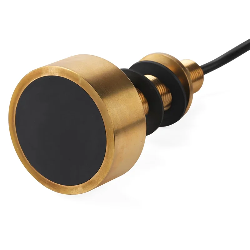 A72U TD-25 Dual Frequency Sensor Probe Transducer สําหรับเครื่องมือตกปลา, 600 W, 3-Pin Three-Core ปลั๊ก, สีบรอนซ์