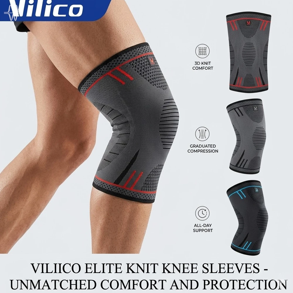 Compression Knee Brace With Side Support Springs Elastic Breathable Knee Sleeve 1Pc For Basketball Volleyball Gym Running Fitnes