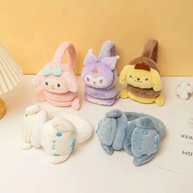 Miniso Sanrio ear cups keep warm and cute anti-freeze Melody Kulomi ear cups plush high-value Kulomi ear cups