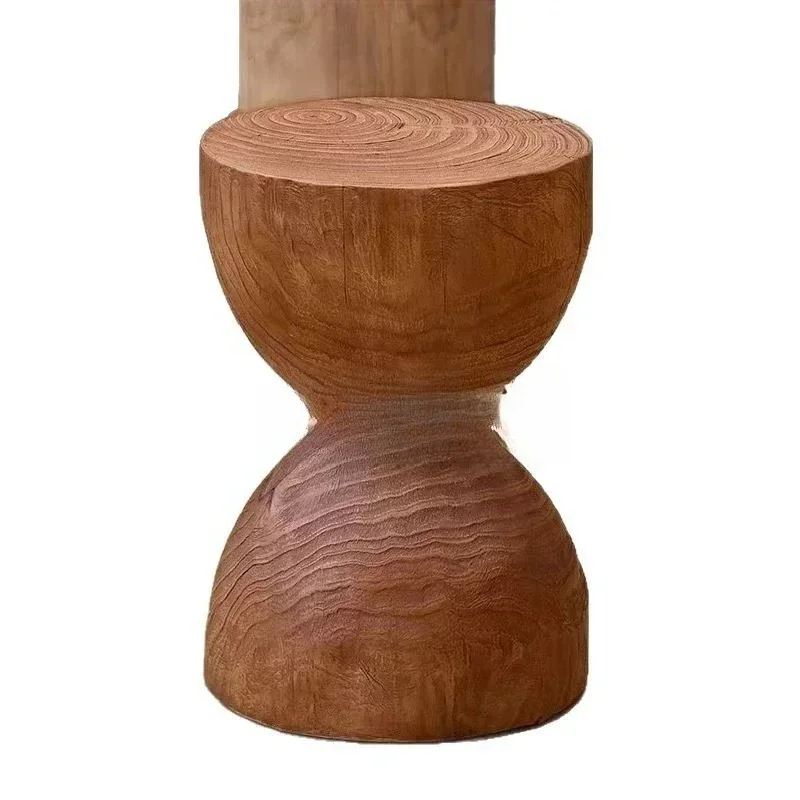 Bed and breakfast stump bedside table log stool Nordic solid edge few household chairs special-shaped