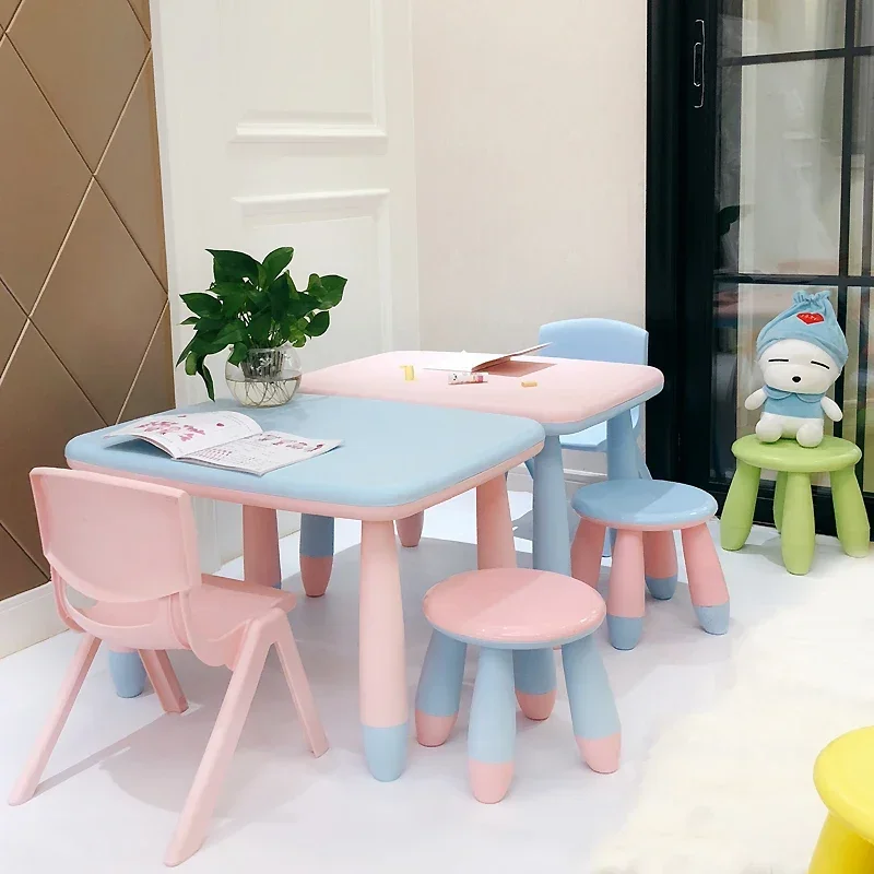 

Kindergarten Tables and Chairs Student Chair Children's Plastic Table Non-Slip Children's Learning Baby Table